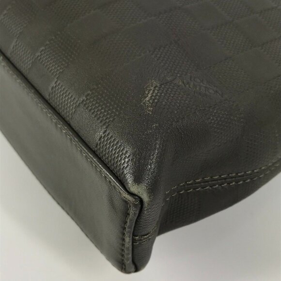 LOUIS VUITTON Gray Damier Leather Tote Bag - Picture 7 of 16